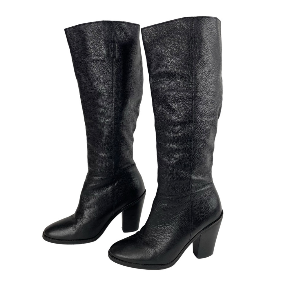Matisse Raquel Leather Tall Heel Boots Black Size 6 Brazil